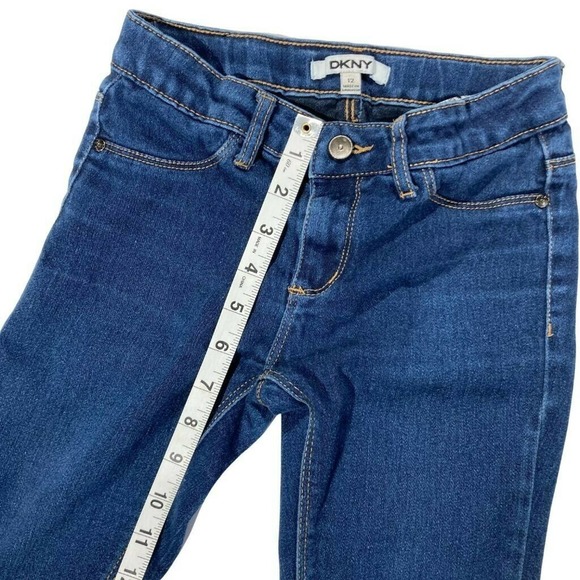 DKNY Girls Size 12 Distressed Skinny Jeans with Adjustable Waist Band - Picture 8 of 12